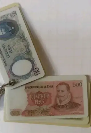 Llavero ochentero de billetes chilenos - miniatura 4