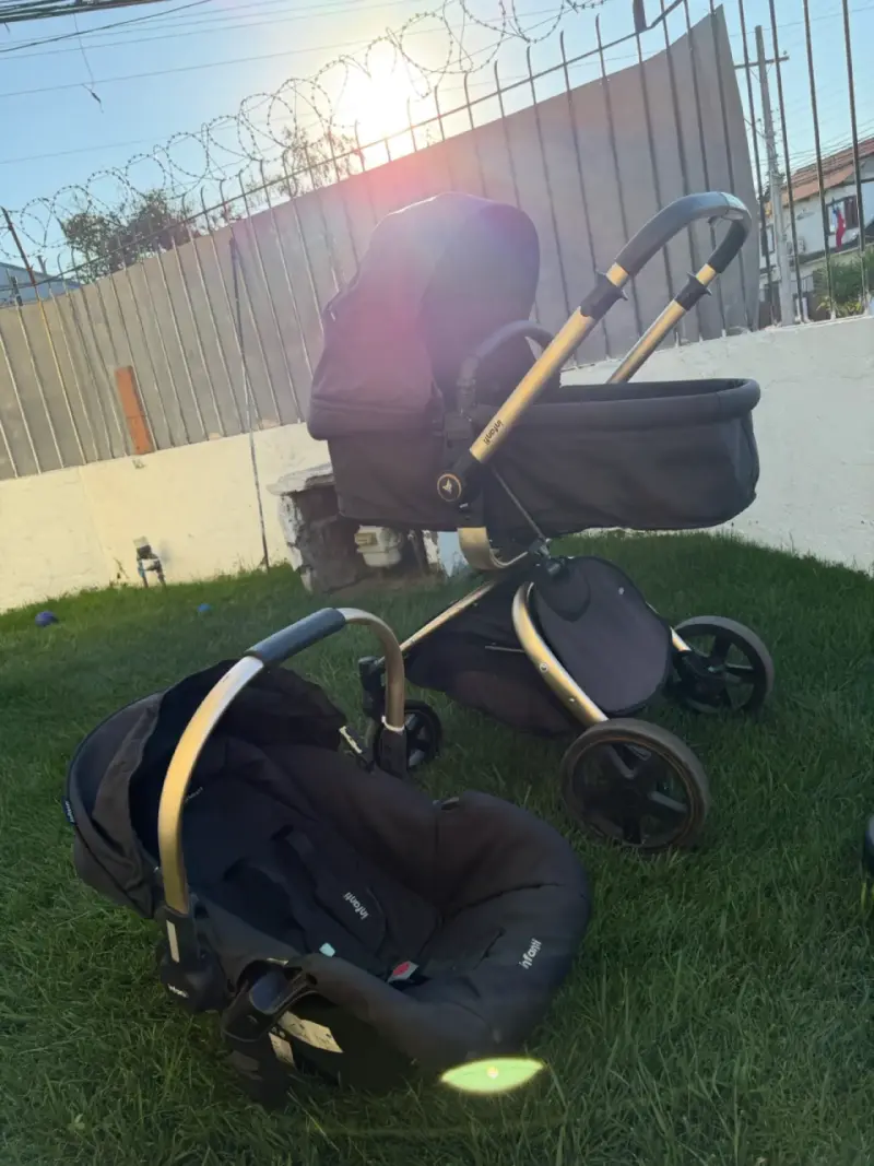 Coche de bebé 3 en 1 con silla de auto - 2