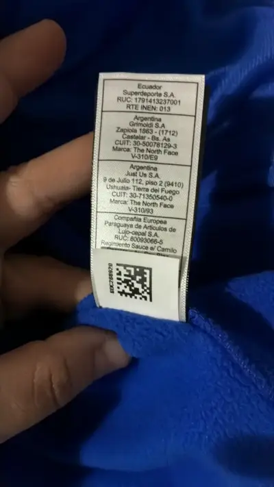 Chaqueta polar azul The North Face para hombre - miniatura 3
