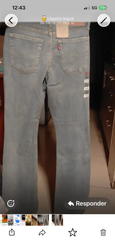 Jeans Levi's color celeste desteńido para mujer - miniatura 1
