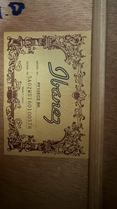 Guitarra acústica Ibanez negra con funda - miniatura 5
