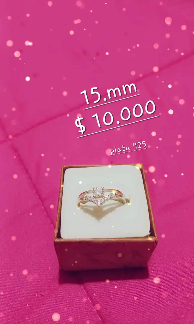 Anillo de plata 925 con diseño de corazones - 2