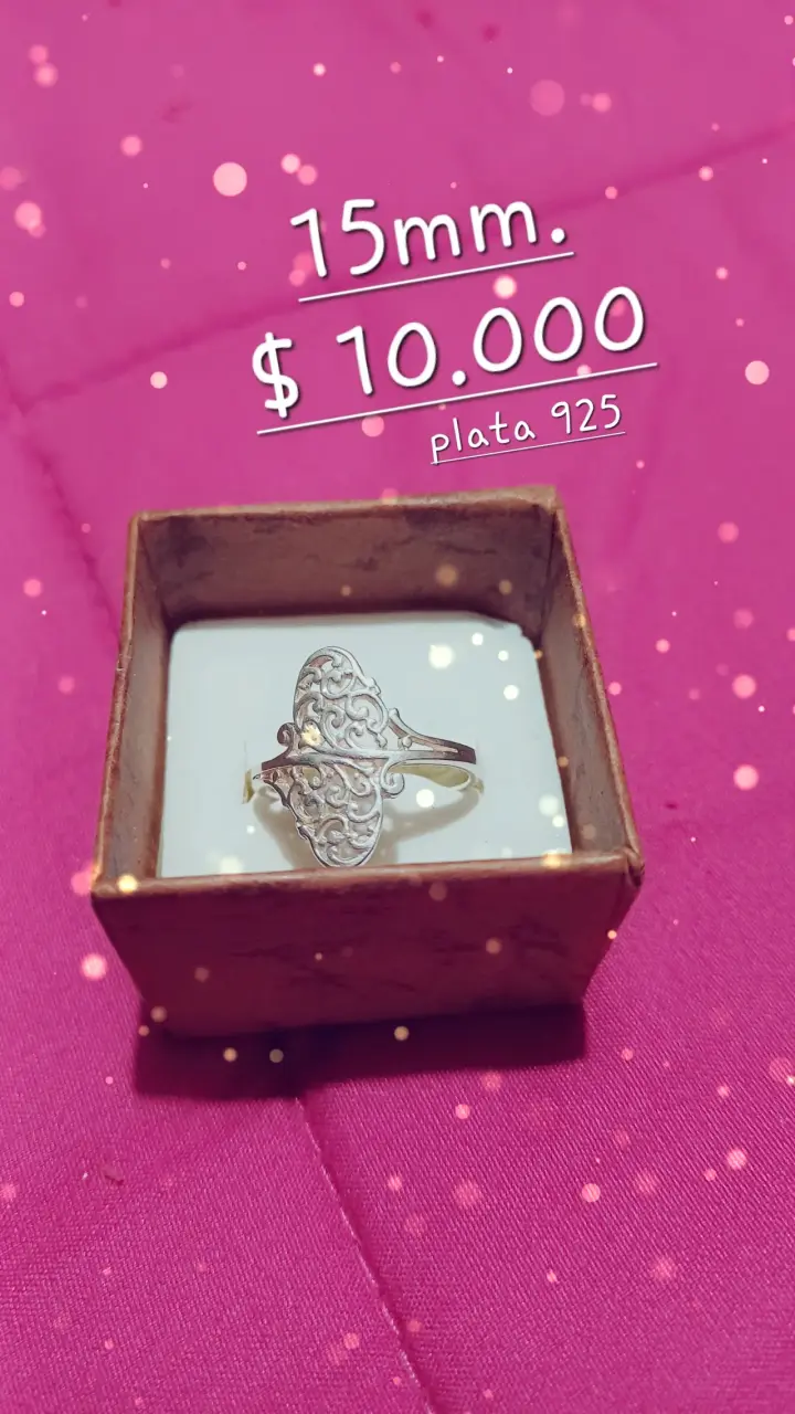 Anillo de plata 925 con diseño de corazones - 5