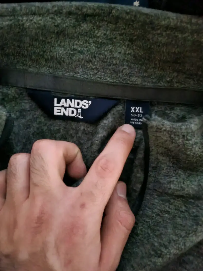 Chaqueta de lana gris Lands' End talla XXL - 3