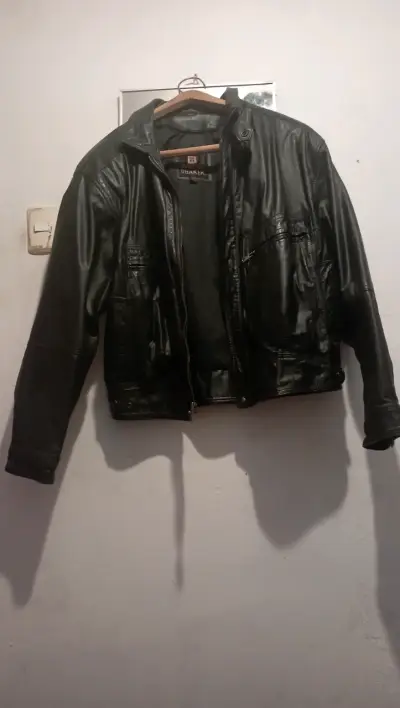 Chaqueta de cuero negra para hombre M/L - miniatura 1