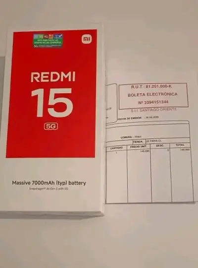 Smartphone Xiaomi Redmi 15 con boleta - miniatura 1