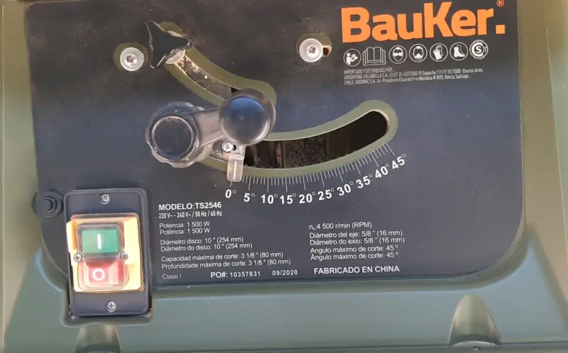 Sierra de Mesa Bauker TS2546 1500W - 1