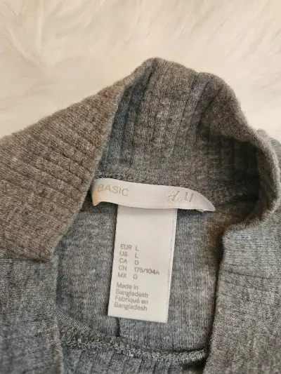 Vestido sin mangas gris H&M talla L - miniatura 3