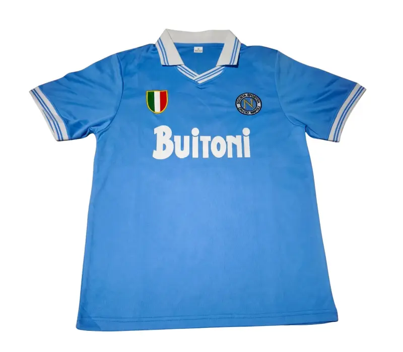 Camiseta Retro Napoli Maradona 10 Azul - 2