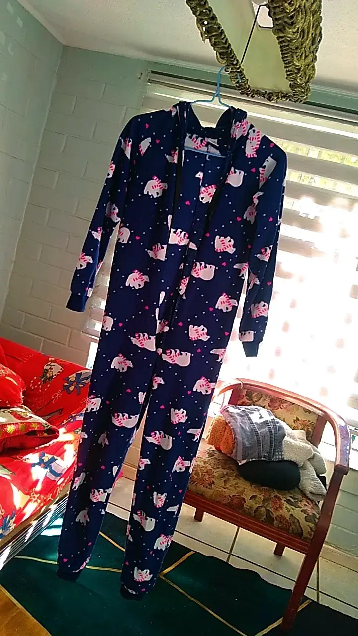 Pijama Entero Azul con Estampado de Osos - 1