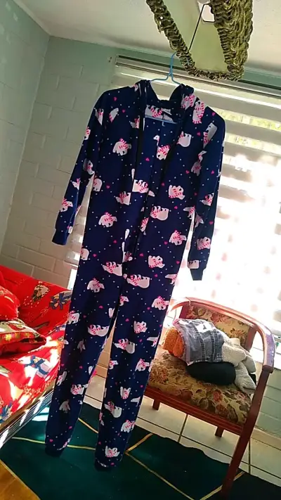 Pijama Entero Azul con Estampado de Osos - miniatura 1
