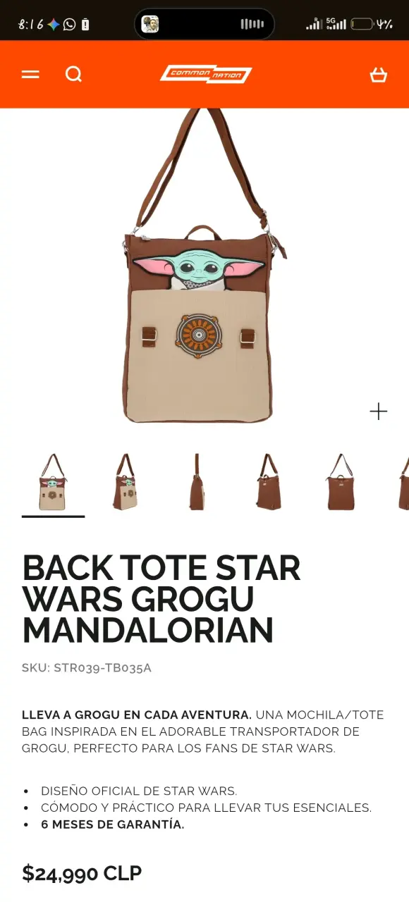 Mochila Star Wars Baby Yoda temática - 5
