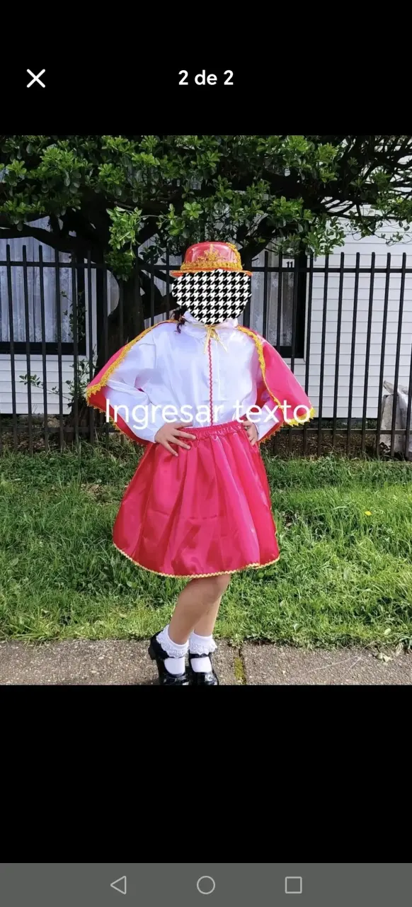 Traje de Danza Folclórica Negra y Morada - 2