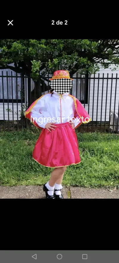 Traje de Danza Folclórica Negra y Morada - miniatura 2