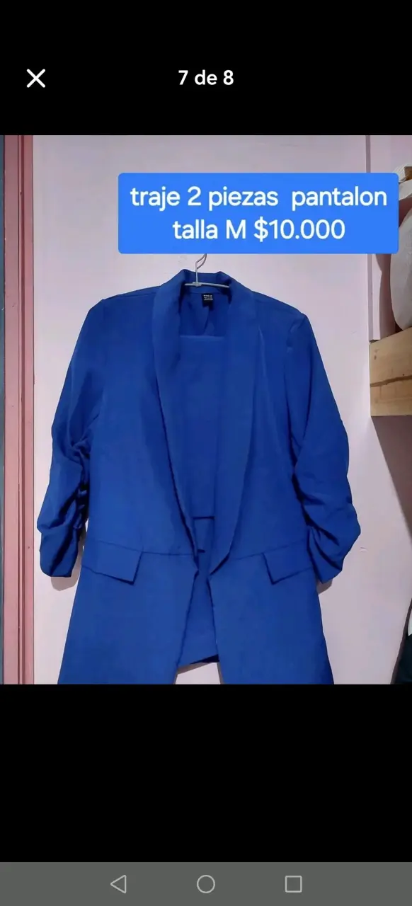 Traje azul de dos piezas talla M - 1