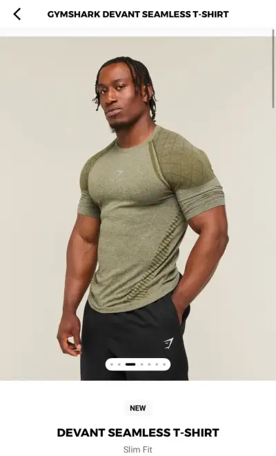 Polera Gymshark Devant Seamless Verde Oliva - miniatura 1