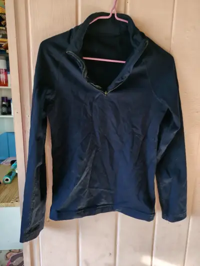 Polerón negro con cierre para mujer - miniatura 1