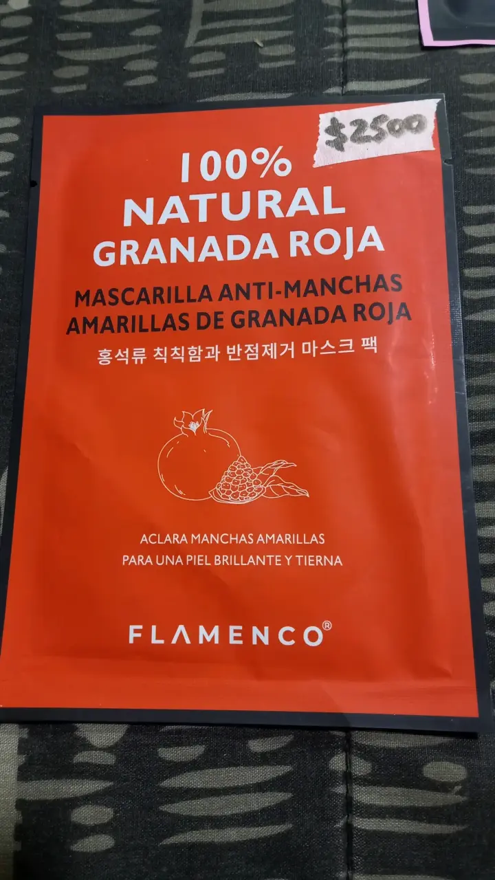 Set de Mascarillas Faciales Flamenco 24K y Granada Roja - 3