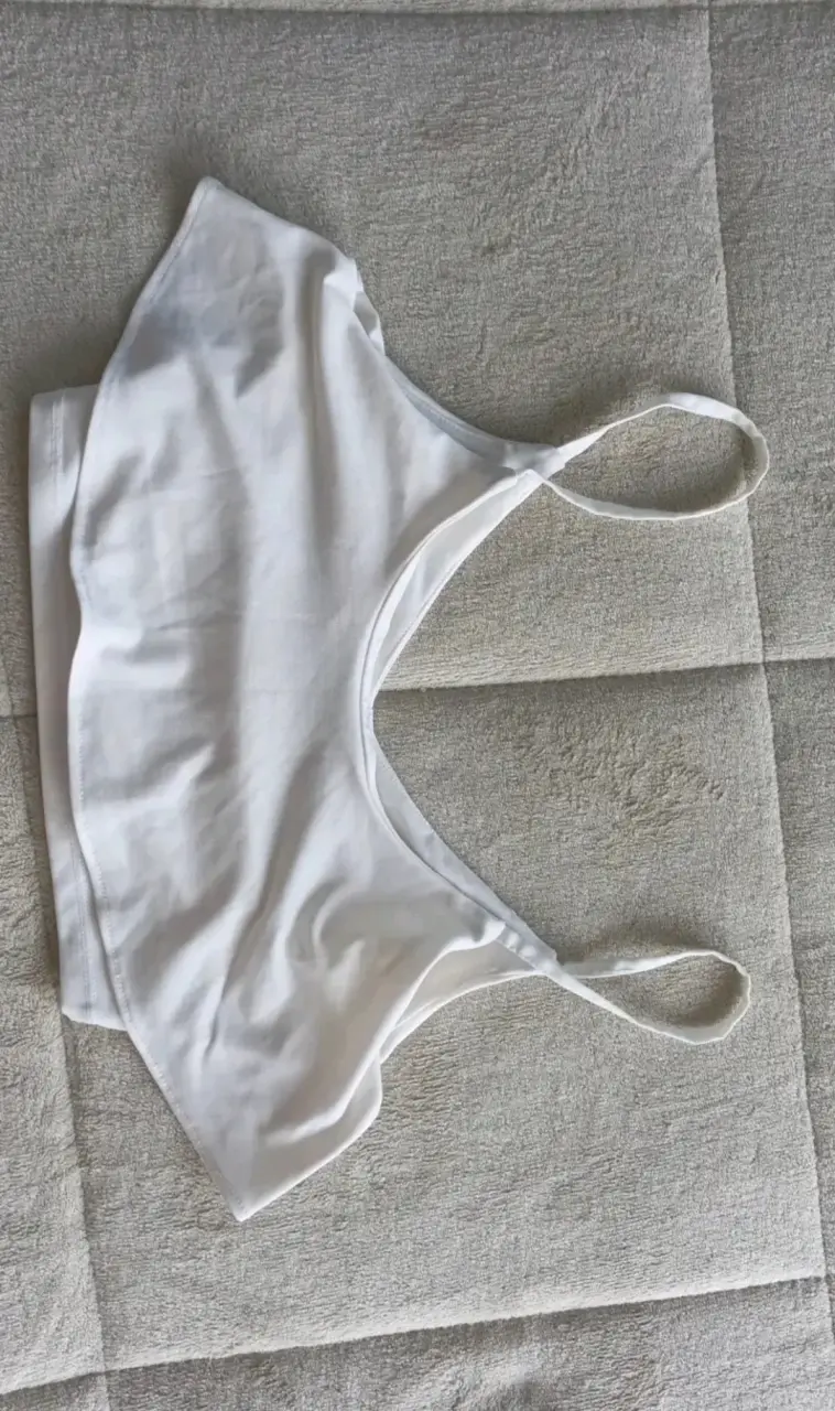 Top blanco de tirantes Zara Talla S - 3