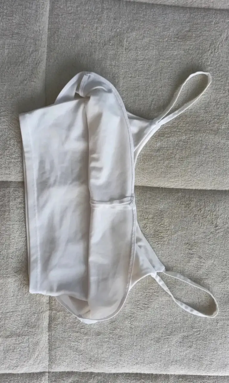 Top blanco de tirantes Zara Talla S - 4