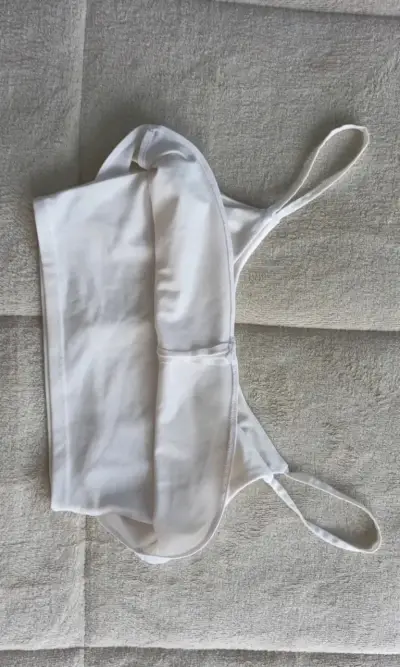 Top blanco de tirantes Zara Talla S - miniatura 4