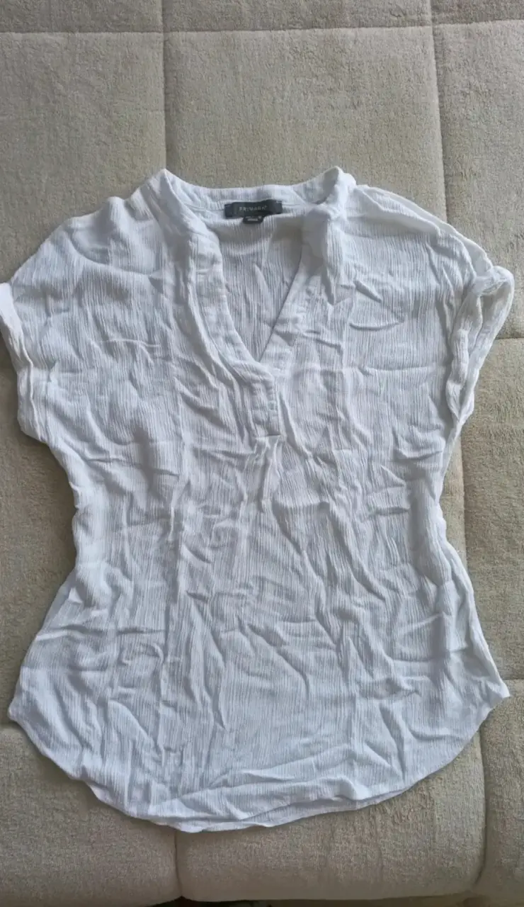 Blusa blanca de mujer Primark talla 38 - 1