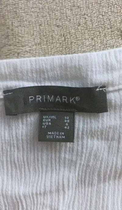 Blusa blanca de mujer Primark talla 38 - miniatura 3