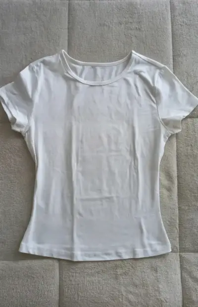 Polera Blanca Básica de Algodón - miniatura 1