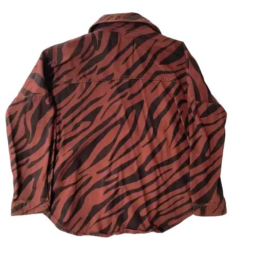 Chaqueta animal print color terracota de Zara - 2