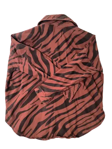 Chaqueta animal print color terracota de Zara - 4