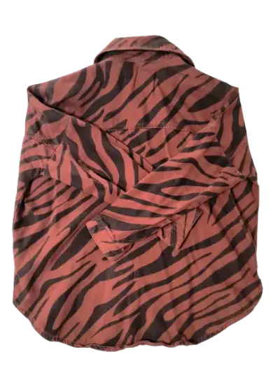 Chaqueta animal print color terracota de Zara - miniatura 4