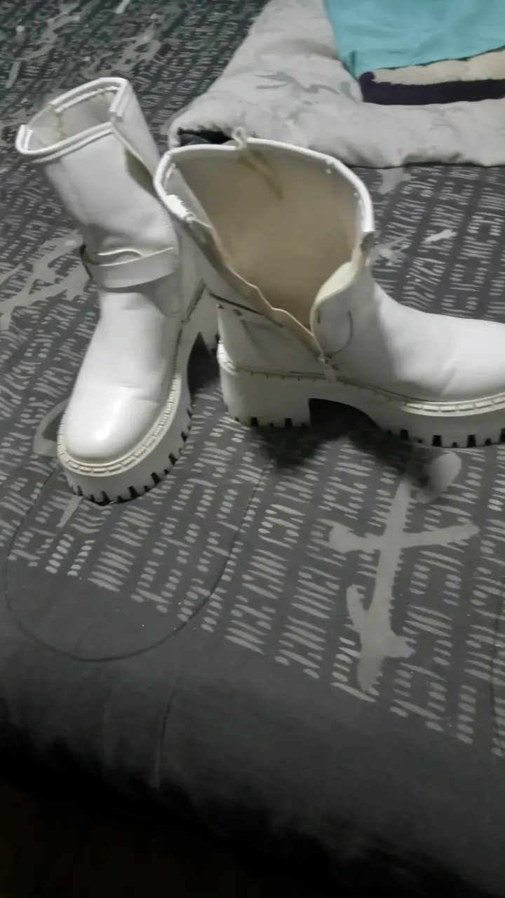 Botas blancas de plataforma para mujer