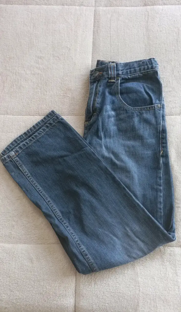 Jeans de algodón azul para hombre talla 14 - 1