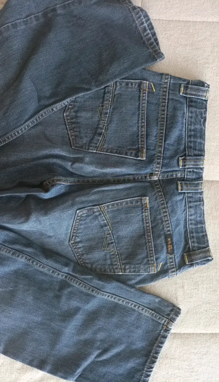 Jeans de algodón azul para hombre talla 14 - 2