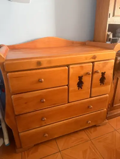 Cómoda de Madera para Bebé con Cajones - miniatura 1