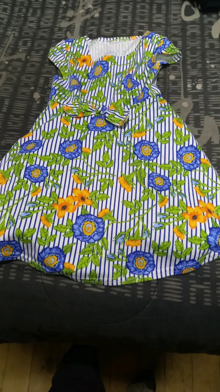 Vestido de bautizo blanco con encaje floral - 2