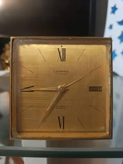 Reloj despertador Looping vintage dorado - miniatura 1