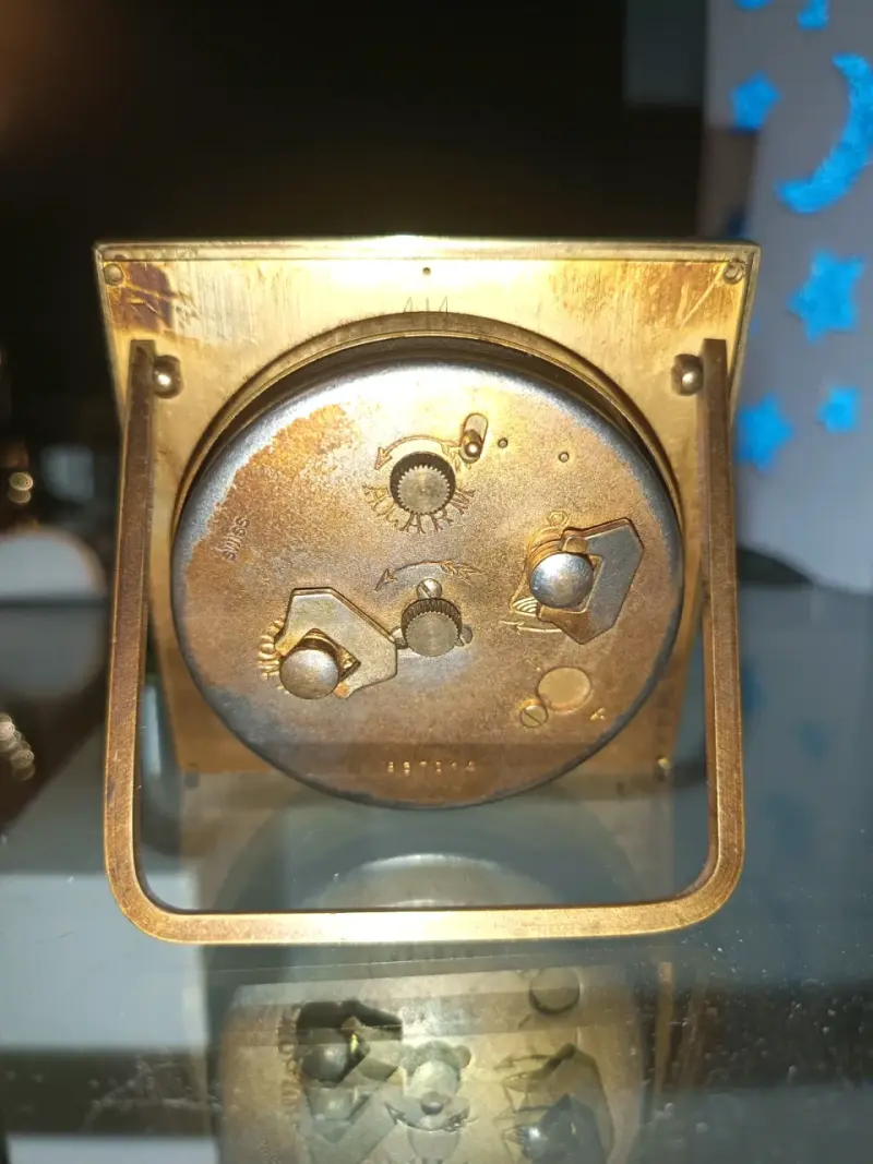 Reloj despertador Looping vintage dorado - 2