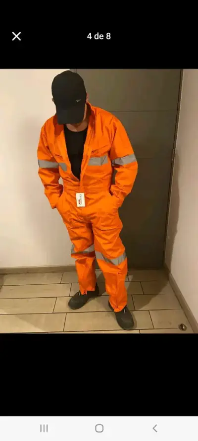 Overol de seguridad naranja Corpwear con reflectantes - miniatura 1