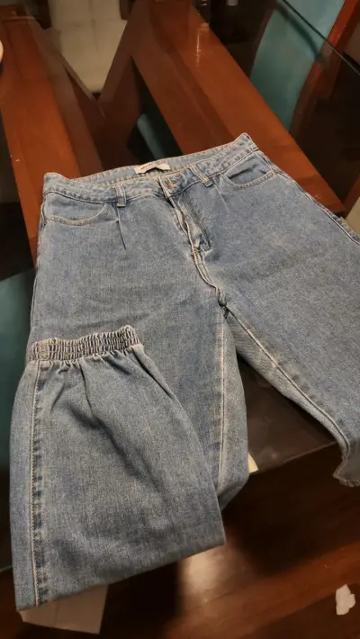 Jeans Mom Fit Azul Claro Talla 42 - miniatura 1