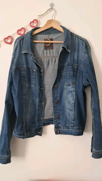 Chaqueta de mezclilla azul Wados para mujer - miniatura 1