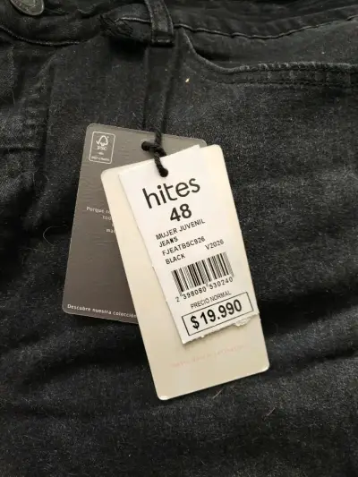 Jeans negros mujer juvenil Hites talla 48 - miniatura 2