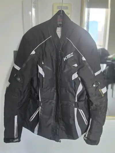 Chaqueta de moto KMZ negra con protecciones - miniatura 3
