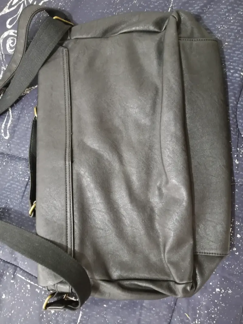 Maletín de cuero negro Rocha con correa ajustable - 4