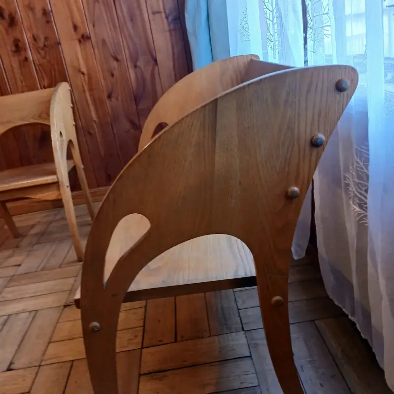 Juego de sillas de madera para sala - 3