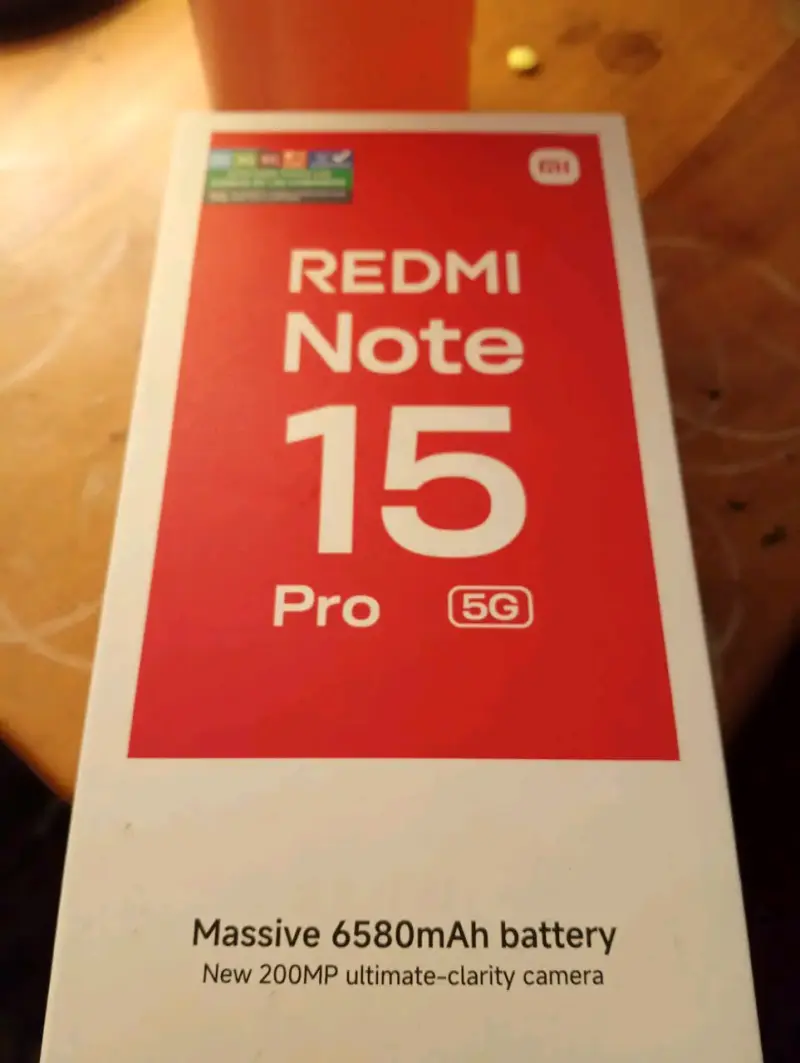 Smartphone Redmi Note 15 Pro 5G con batería de 6580mAh