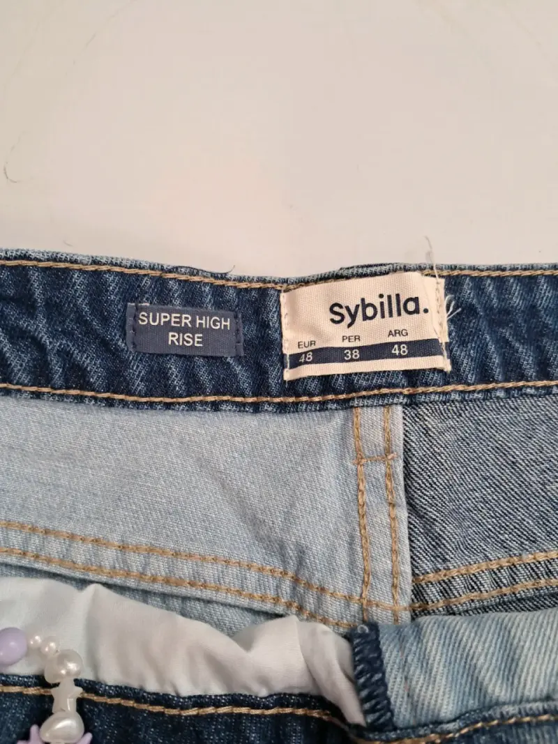 Shorts de mezclilla bicolor NUEVOS Sybilla t.48 - 5