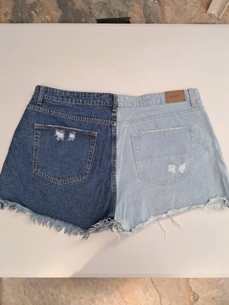 Shorts de mezclilla bicolor NUEVOS Sybilla t.48 - 6