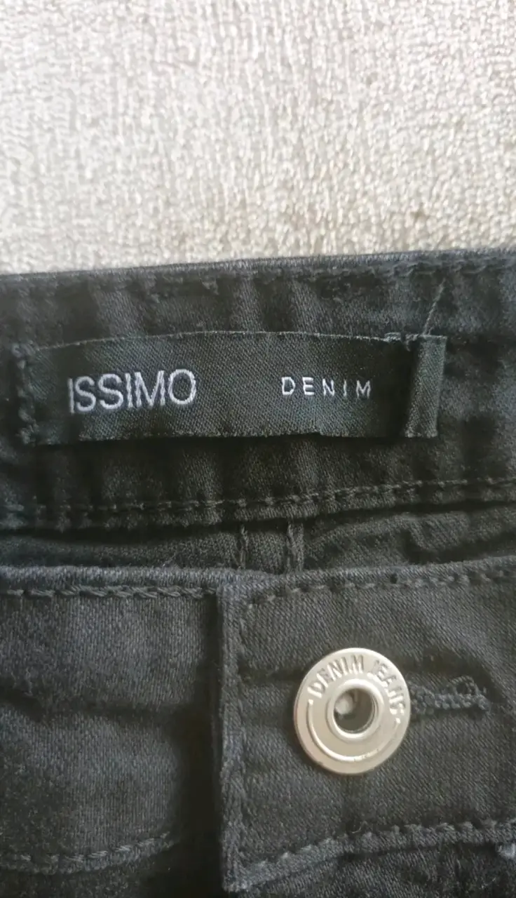 Jeans negros Issimo Denim con desgaste - 3