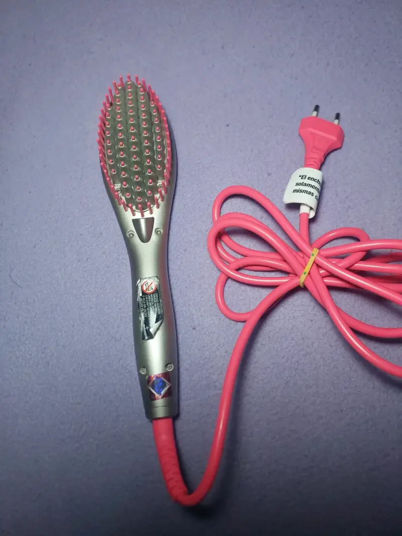 Cepillo alisador eléctrico rosa - 2